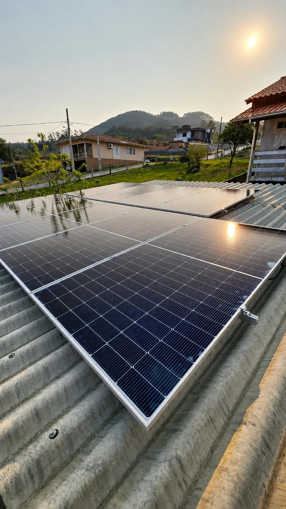 Instalação fotovoltaica residencial em Tubarão